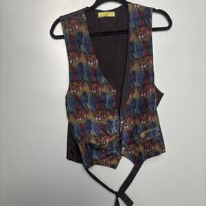 Vintage Jerry Garcia Men’s Vest Small Medium Dress Deadhead Grateful Dead Hippie